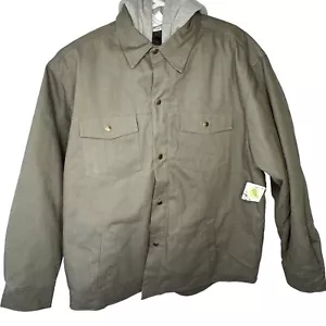 Utility Pro Jacket Men's XL Snap Canvas Lined Workwear Zip Hoodie Gray New - Picture 1 of 11