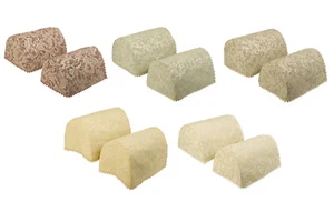 Par de gorras de brazo redondo floral tradicional Jacquard mezcla algodón pañales decorativos - Imagen 1 de 32