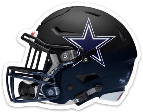 Dallas Cowboys Black Helmet w/ Blue Star Logo MAGNET - NFL Die-cut MAGNET Cover