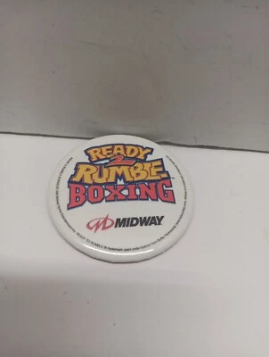 RARE Vtg 1999 Ready 2 Rumble Boxing Prome Button Pinback Midway Gaming Novelty  - Image 1 of 3