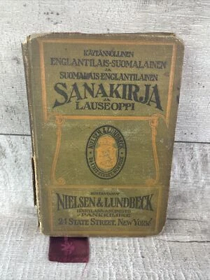Suomalais-Englantilainen Sanakirja English-Finnish Dictionary Hardcover – 1911 - Image 1 of 4