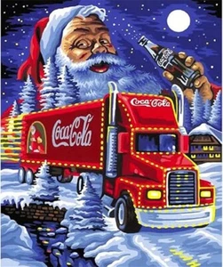 Painting Kits with Tools, Meecaa Santa Truck Christmas Moon DIY 5D Full Drill - Picture 1 of 8