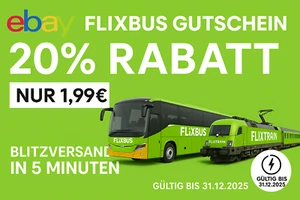 20% FlixBus & FlixTrain Gutschein – Nur für Deutschland – Gültig bis 31.12.2025 - Bild 1 von 1