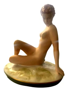 Royal Dux Nude Bohemia Czech Porcelain Nude Figure, Elly Strobach - Picture 1 of 5