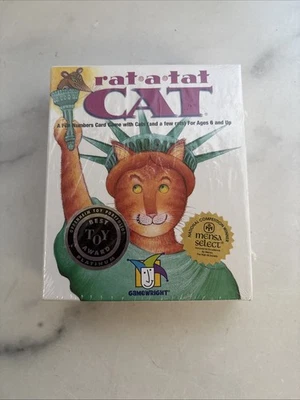 GAMEWRIGHT rat a tat CAT A Fun Numbers Card Game w/ Cats (& a few rats) 2003 - Image 1 of 2