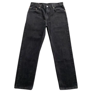 00s Vintage Made in USA Levi's 505 Black Denim Jeans W34 L30 Y2K Straight F/S - Picture 1 of 8