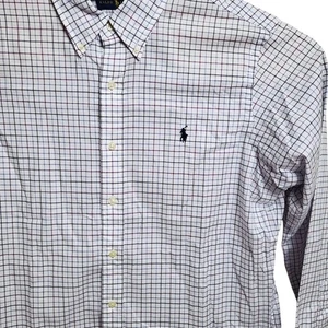 Camisa Ralph Lauren Para Hombres Grande Calce Clásico Oxford Abotonada Logotipo de Poni a Cuadros - Imagen 1 de 8