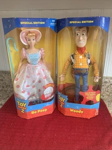 Disney Toy Story 2 Special Edition Woody And Bo Peep Lot Of 2 - Picture 1 of 11