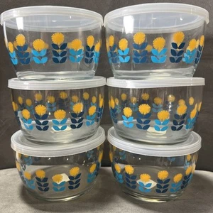 Kiste & Fass Deckelschale mit blauen Blumen - Bild 1 von 3