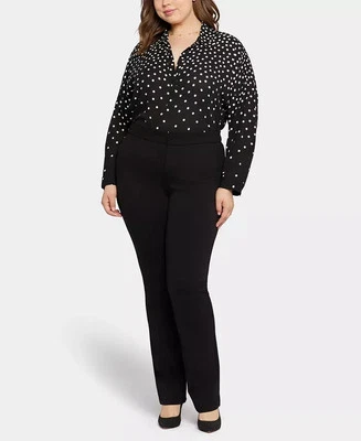 NYDJ Women's Plus Size Slim Ponte Knit Stretch comfort Trouser Pant Black 20W - Image 1 of 4