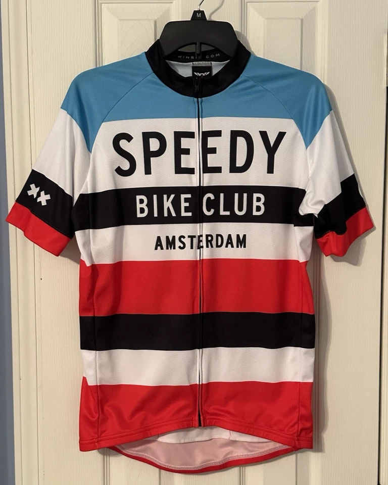 Twin Six Men's Cycling Jersey Speedy Bike Club Amsterdam SS Size Large Full Zip - Image 1 of 4
