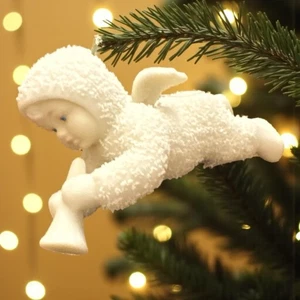 Snowbabies Department 56 Noel Baby Angel Ornament 7988-0 Bisque Hanging Design - Picture 1 of 7