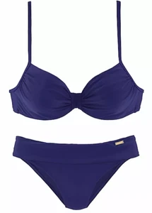 LADIES LASCANA PLEATED U/W BIKINI IN BLUE UK SIZE 20C BNWT - Picture 1 of 1