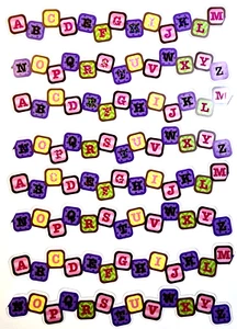 Baby Alphabet Blöcke Kinderzimmer Kleinkind Acetat Aufkleber 8 Stck. 6" x 3/4" - Bild 1 von 2