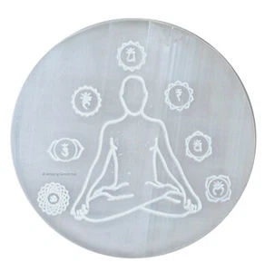 Selenite Charging Plate for Crystals - Buddha (4 Inch) - Picture 1 of 6