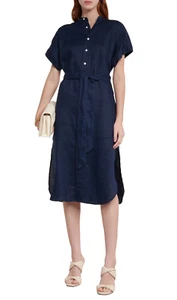 Polo Ralph Lauren Belted Linen Midi Shirtdress Dress New XXS - Picture 1 of 10
