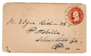Nesbitt Postal Entire Waterville NY w/ Double Impression - Picture 1 of 3