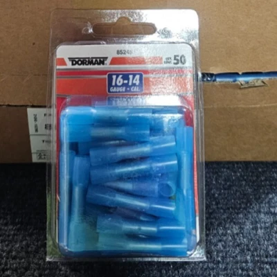(QTY 250) Dorman 16-14 Gauge Butt Weather Proof Connector Blue 85245 Universal - Image 1 of 4