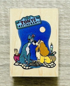 Disney Lady and the Tramp Rubber Stamp All Night Media #970-H08 Unused - Picture 1 of 7