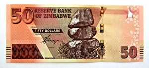 BANKNOTE, ZIMBABWE, 50 DOLLARS, 2020 ISSUE, UNC - Picture 1 of 2