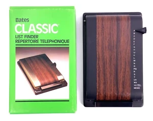 Vintage Bates HWBK Classic Index List Finder - Walnut/Black *New Old Stock* - Bild 1 von 9
