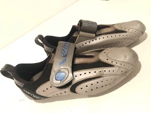 CARNAC TRS9 AERO TRIATHLON TIME TRIAL TT CARBON CYCLING SHOES SIZE 43 / 9 silver - Picture 1 of 12