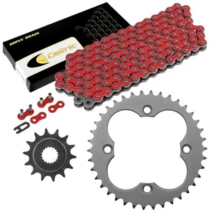 Red Drive Chain And Sprockets Kit for Honda TRX450R Sportrax 450 2X4 2004 05 - Picture 1 of 8