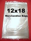 100 Clear Plastic Merchandise Bags 12''X 18'' / 1 Mil ~ Hoodies Pants Xl Shirts