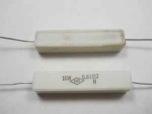 0.82 ohm 10 Watt 5% Cement Power Resistor (NOS,New Old Stock)(QTY 10 ea)D5 - Picture 1 of 3