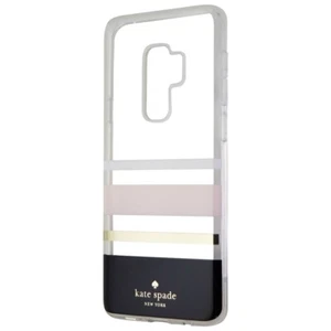 Kate Spade Flexible Hardshell Case for Galaxy S9+ (Plus) Charlotte Stripe Black - Picture 1 of 3