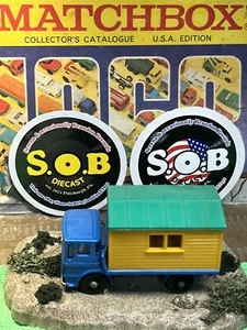 Lesney 1960s Site Hut Truck No 60 Blue Diecast w/ Yellow Hut 2 Pcs EX Condition - Picture 1 of 6