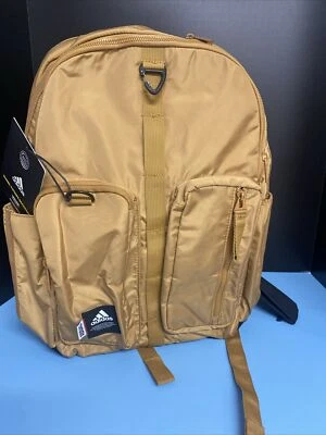 Mochila Adidas icônica 3 listras mesa marrom 15” laptop bolsa removível - Imagem 1 de 4