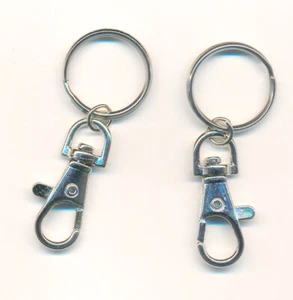 Karabinerhaken ca. 60  mm silberfarben glänzend - 4 Stück - Bild 1 von 1