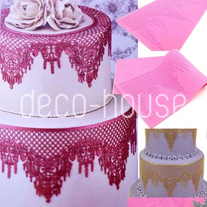 Kronleuchter Form Silikon Spitze Fondant Kuchenform Matte Hochzeit Sugarcraft Backen - Bild 1 von 12