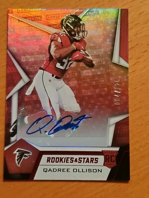 2019 Rookies & Stars Longevity Auto #154 Qadree Ollison Pitt Falcons #'d 84/125 - Image 1 of 2