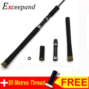 Black EVA Foam Spinning Fishing Rod Handle Grips Pole Replace Parts or Repair - Picture 1 of 6