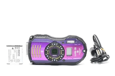 NEAR MINT PENTAX Pentax Optio WG-3 GPS 16.0MP Digital Camera - Purple eb27 - Image 1 of 4