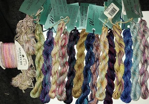 Lot(15 1/2 +1) of Caron Watercolors multicolor cotton needlepoint/cross-stitch - Picture 1 of 1