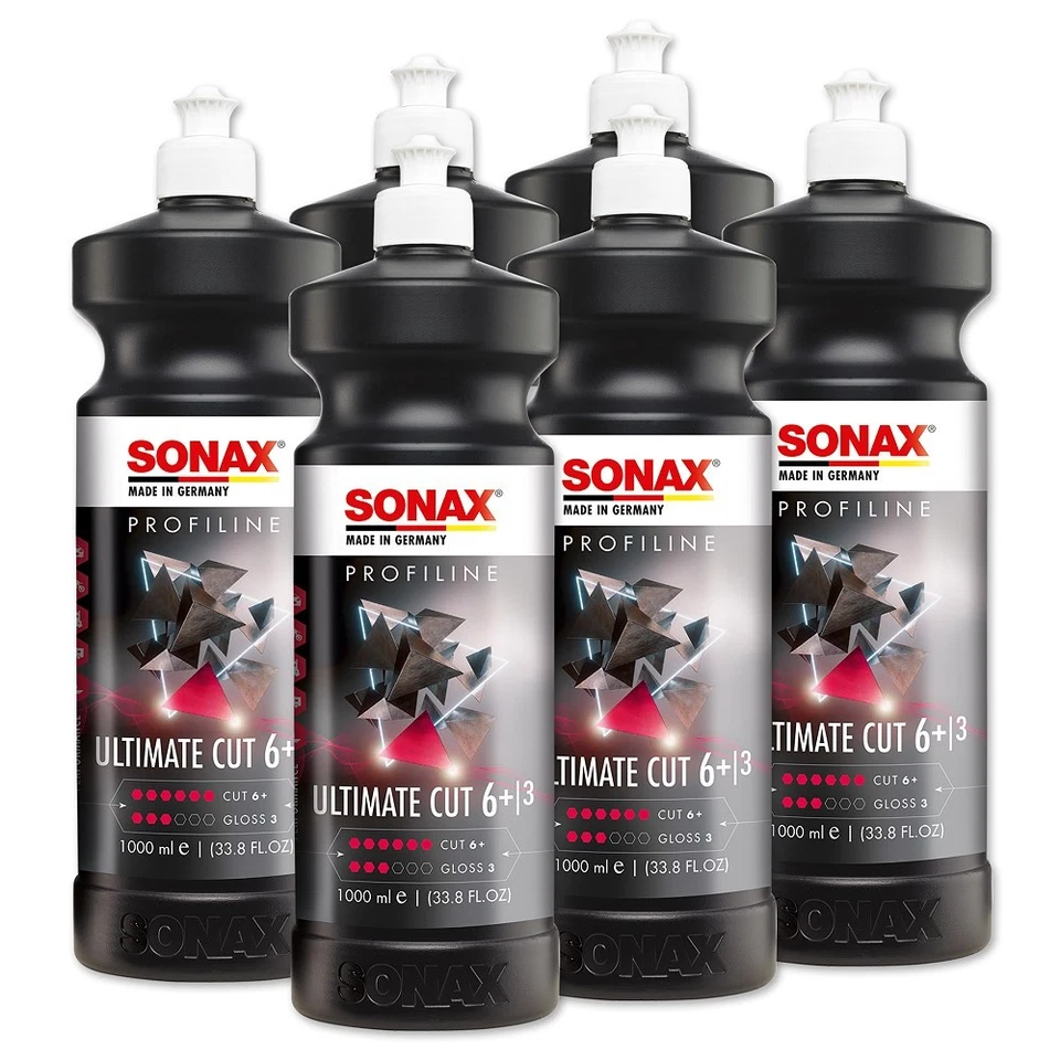 SONAX 6x 1 L LITER PROFILINE POLIERMITTEL ULTIMATECUT 6+ SCHLEIFPASTE POLITUR - Bild 1 von 1