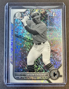 2022 Bowman Chrome 1° Jaison Chourio bianco e nero mini diamante #BCP-174 - Foto 1 di 2