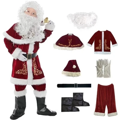 Plus Size Adult Men's Santa Claus Cosplay Costume M-6XL Stage Performance Clothi - Image 1 of 4