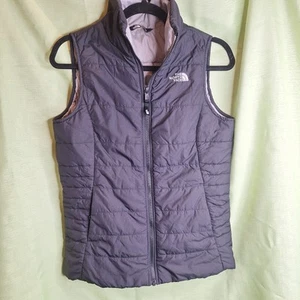 #18 NORTH FACE Vest GIRLS (18) XL Blac kPrimaloft Zip Puffer Outdoors - Picture 1 of 4