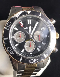 Orologio da uomo originale cronografo rotante subacqueo designer GB00346/04 nero bicolore - Foto 1 di 14