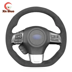 Dark Gray Alcantara Black Car Steering Wheel Cover for Subaru WRX STI Levorg STI - Bild 1 von 11