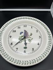Portmeirion Botanic Garden Lilac Flowers Kitchen Wall Clock Fine Earthenware