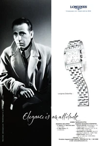 LONGINES WATCH MAGAZINE promo ad #02 ORIGINAL PAGE foreign  H BOGART - Picture 1 of 3