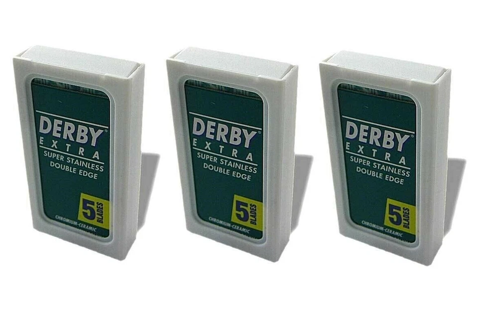 Derby Shavette Straight Razor Blade Three 5 packs =30 blades 4.2 cm Safety Short - Image 1 of 2