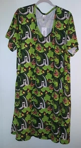 Womens Swing Dress Size 3XL Green Multicolored Halloween Ambre - Picture 1 of 6