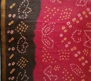 Vintage Sari Silk - Fabric Fat Quarter Remnant - 100% Silk Upcycled - 50 x 54 cm