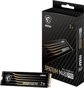 MSI SPATIUM M480 PRO SSD 2TB - PCIe 4.0 NVMe M.2 Internal Solid State Drive, 740 - Picture 1 of 3